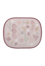 LITTLE DUTCH Little Dutch zonneschermpjes ocean dreams pink - autozonnescherm - roze met zeedieren - set van 2 stuks