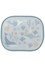 LITTEL DUTCH Little Dutch zonneschermpjes ocean dreams blue - autozonnescherm - blauw met zeedieren - set van 2 stuks