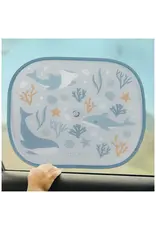 LITTEL DUTCH Little Dutch zonneschermpjes ocean dreams blue - autozonnescherm - blauw met zeedieren - set van 2 stuks