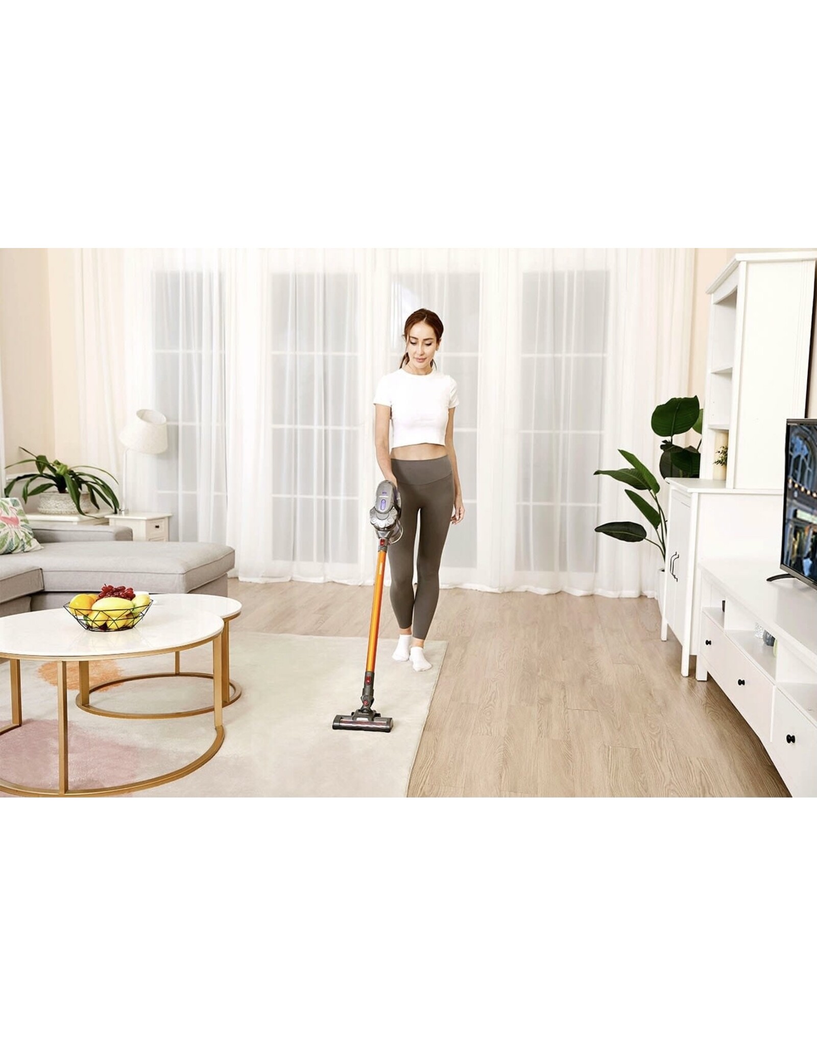 HYUNDAI Hyundai Electronics - Draadloze steelstofzuiger - 100 watt - Rainbow