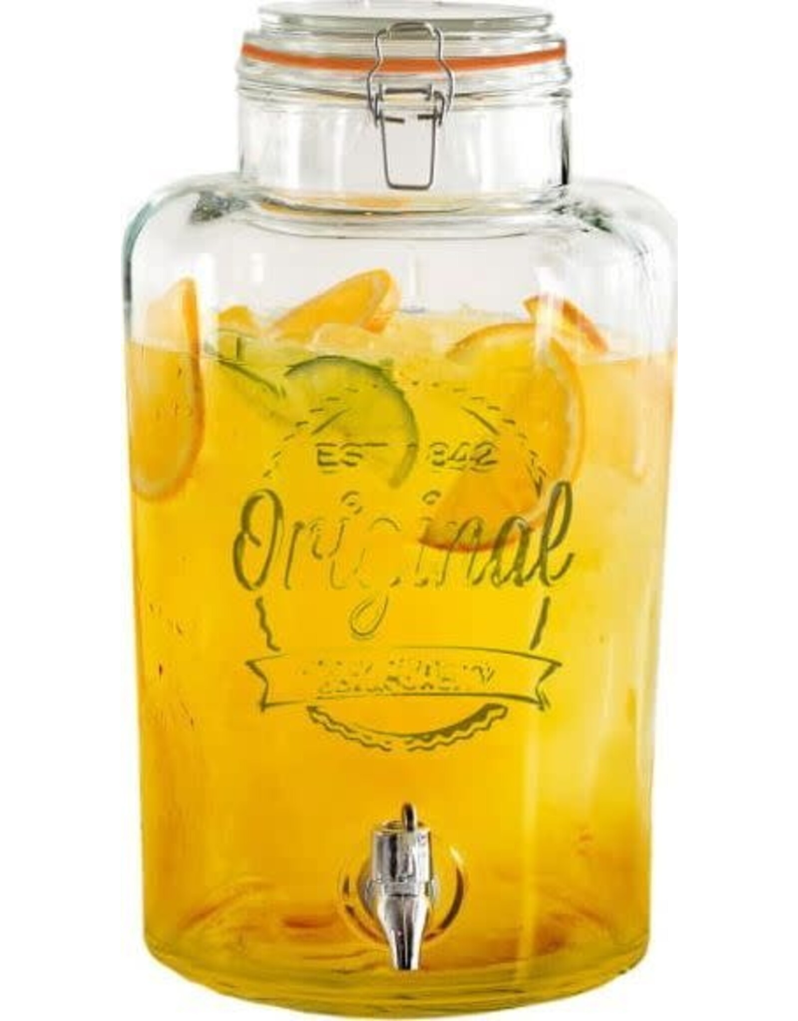 EXCELLENT HOUSEWARE Drankdispenser / Limonadekan XL - Glas - 8L