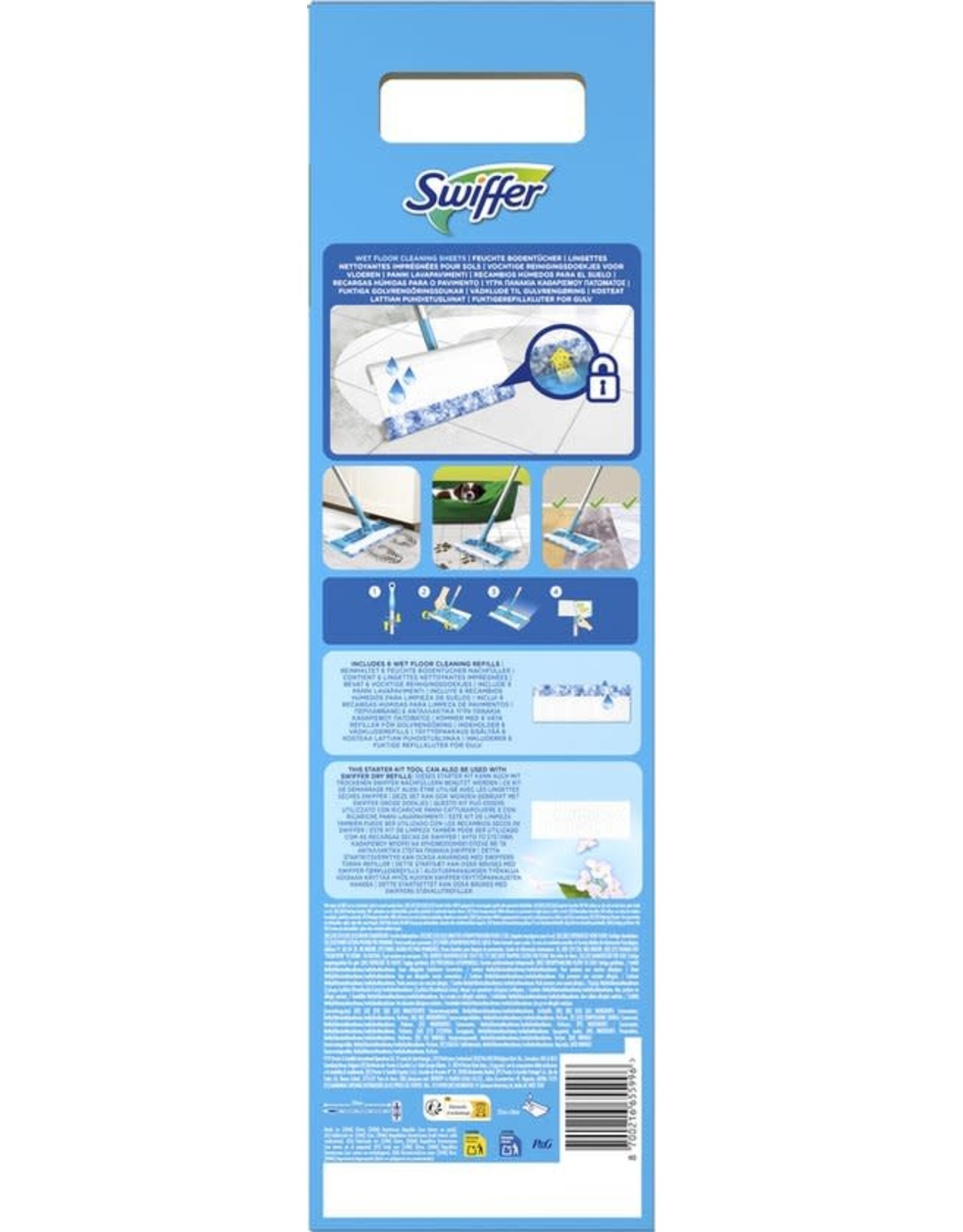 SWIFFER Swiffer Vloerreiniger Startset Met 1 Vloerwisser & 6 Vochtige Vloerdoekjes