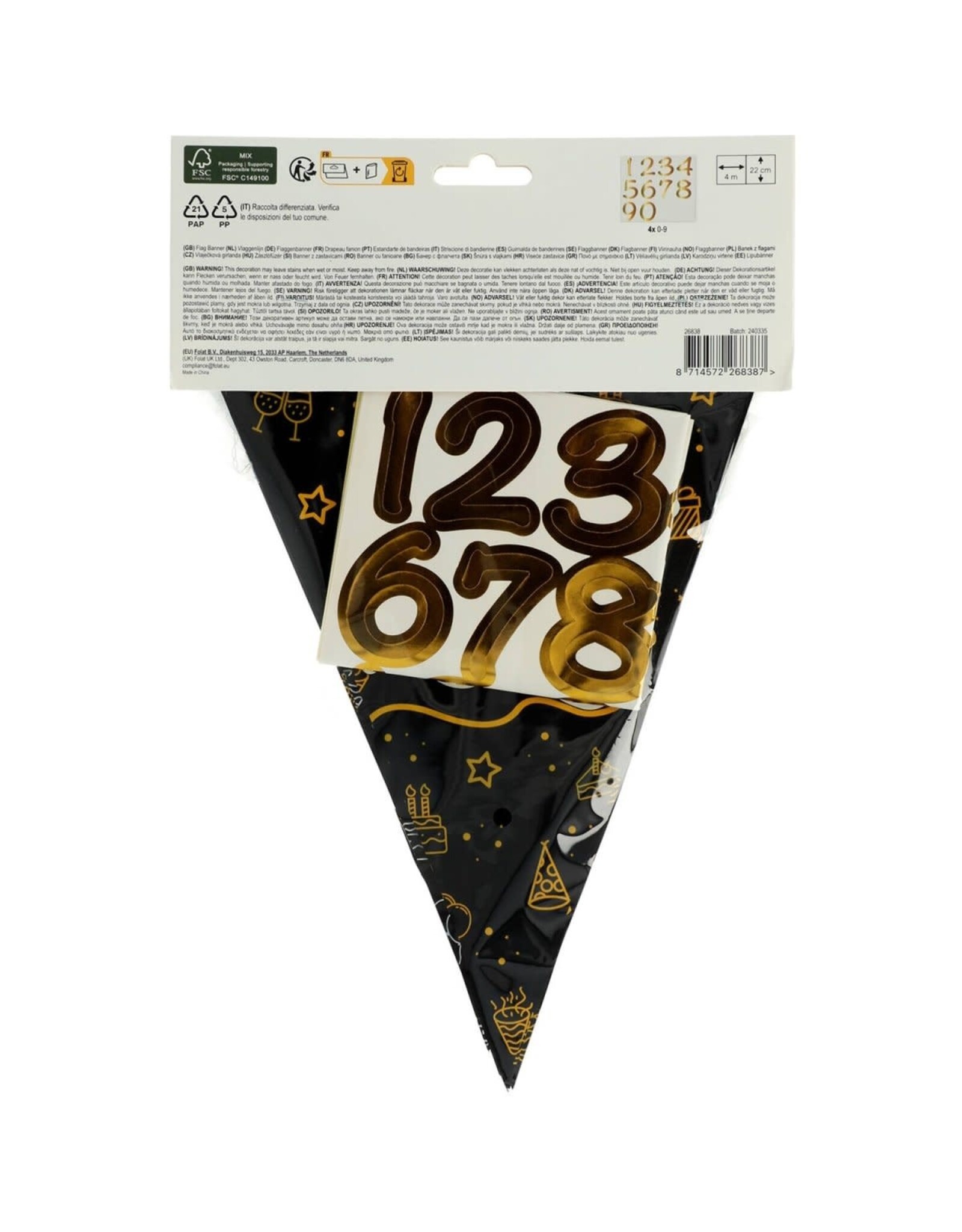 FOLAT Happy Birthday Slinger Plastic | 4 meter