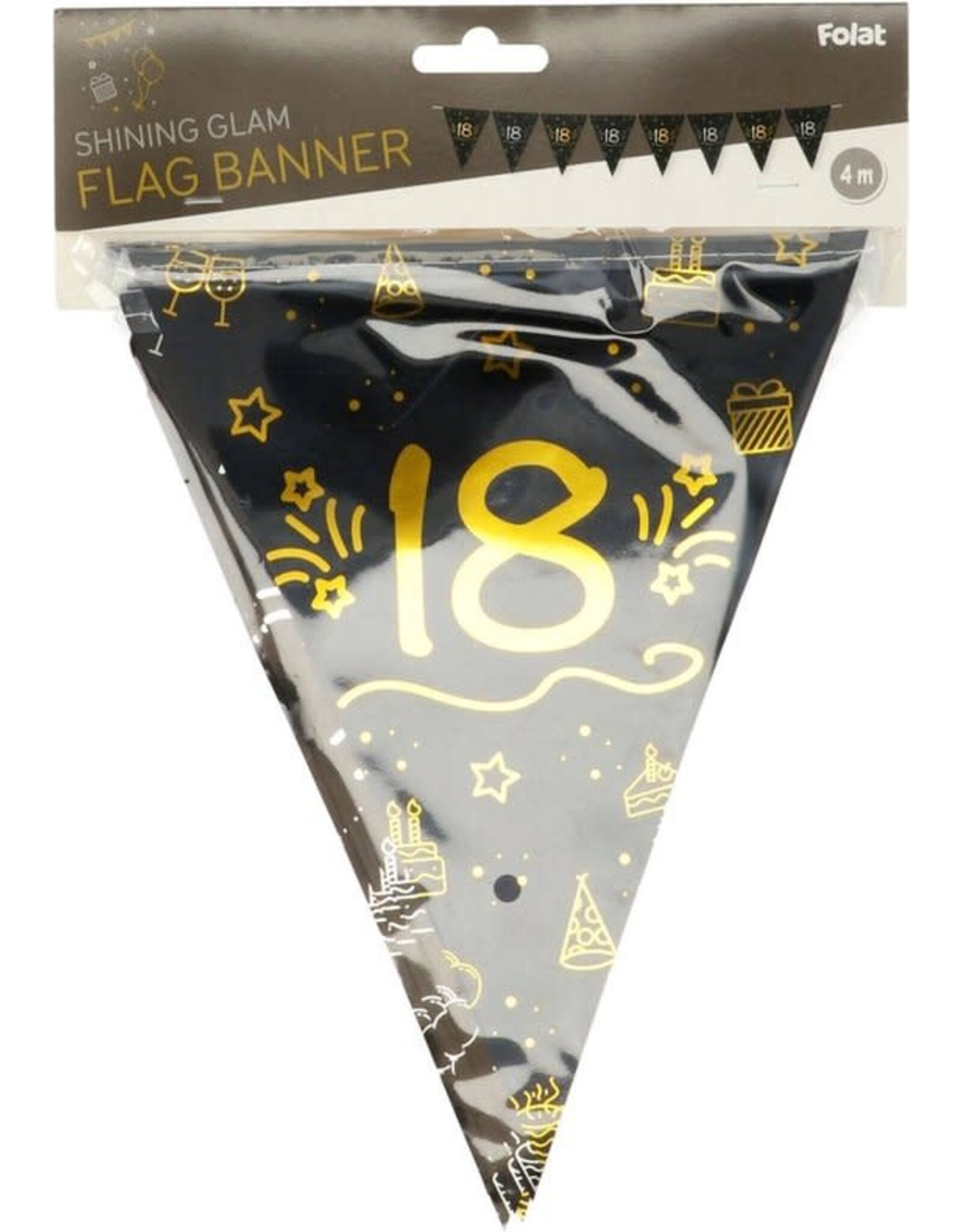 FOLAT Vlaggenlijn 18 jaar | Shining Glam | 4 meter