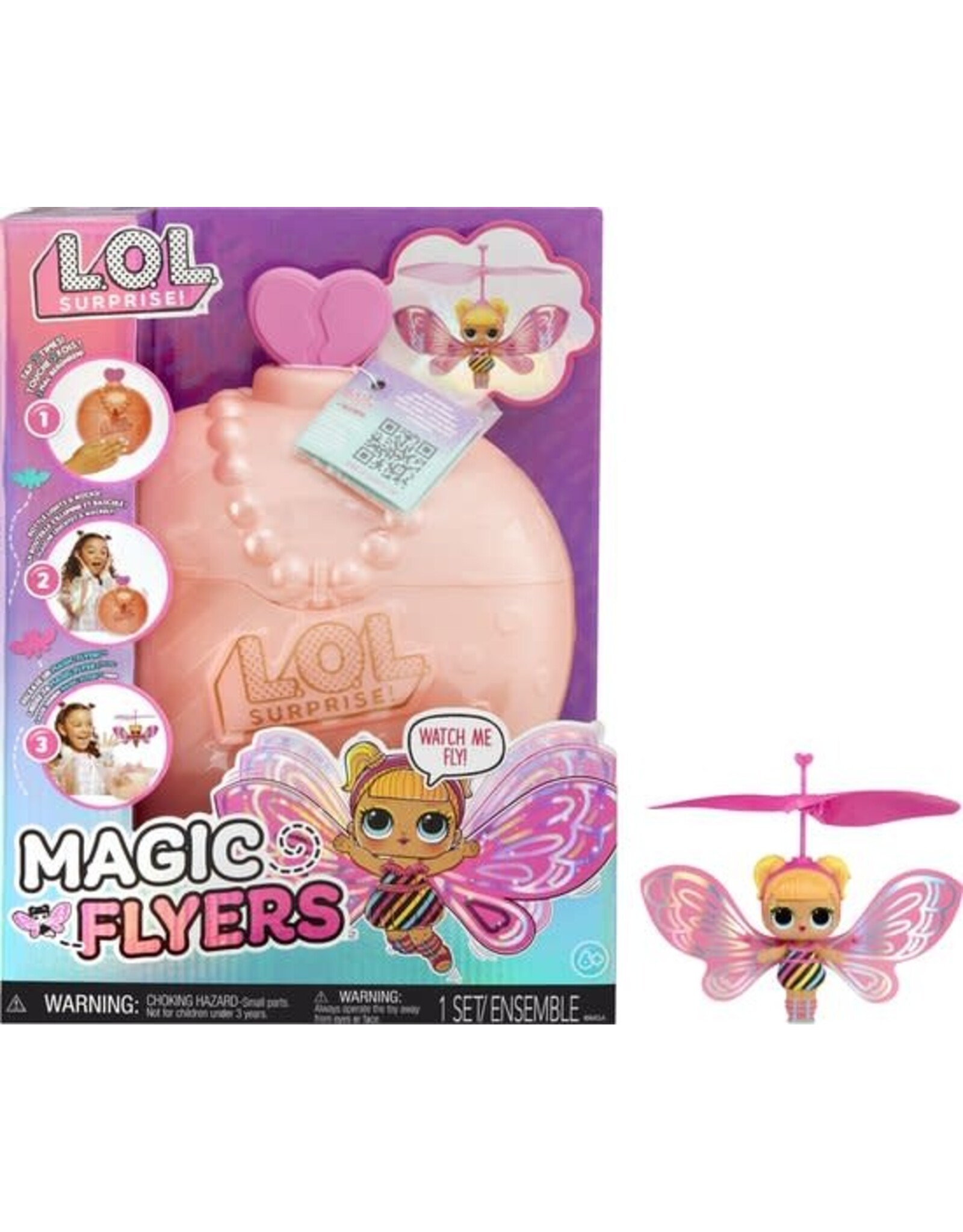L.O.L. L.O.L. Surprise! Magic Flyers - Flutter Star - Roze vleugels - Minipop