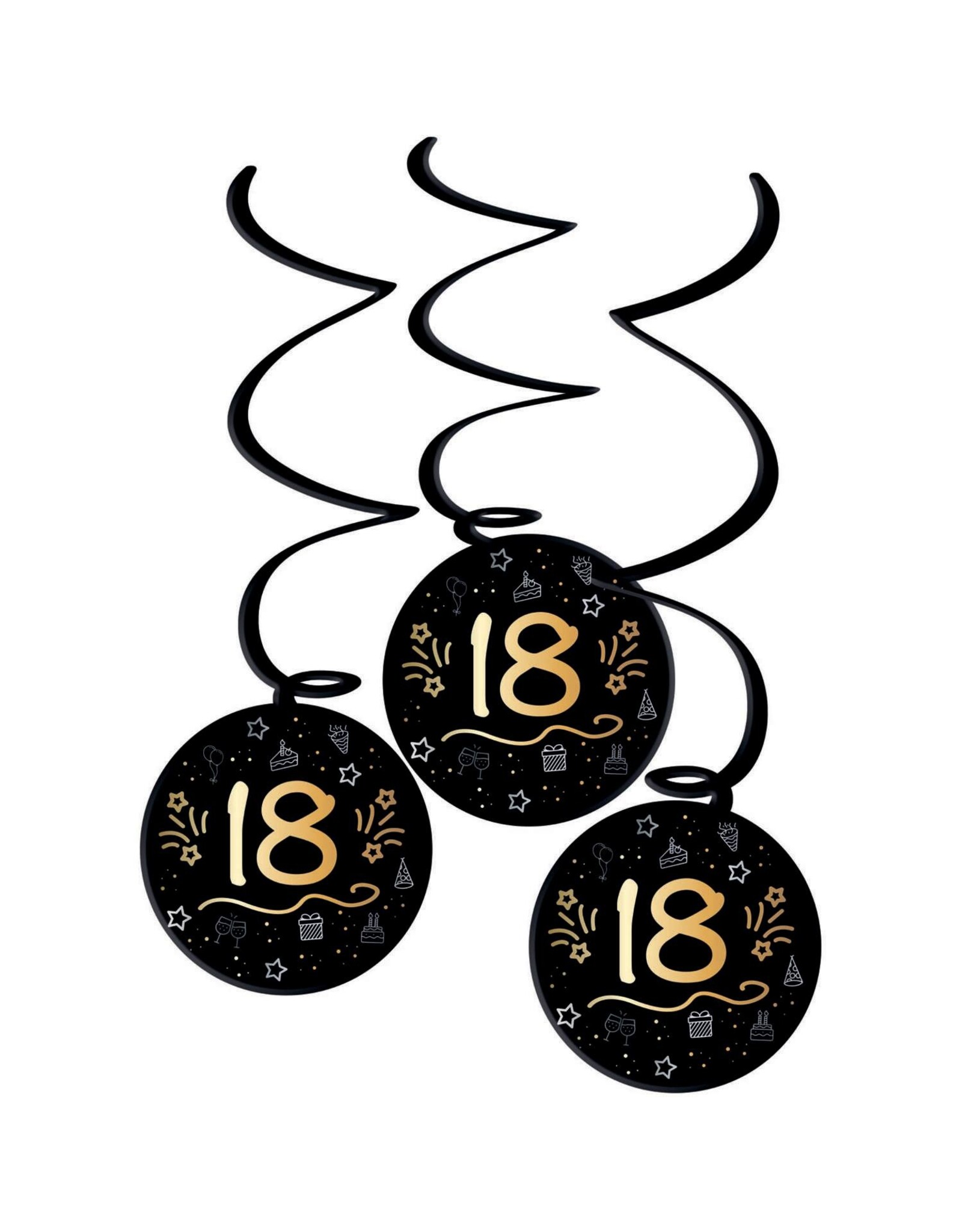 FOLAT Hangdecoratie 18 |Shining Glam | 3 stuks