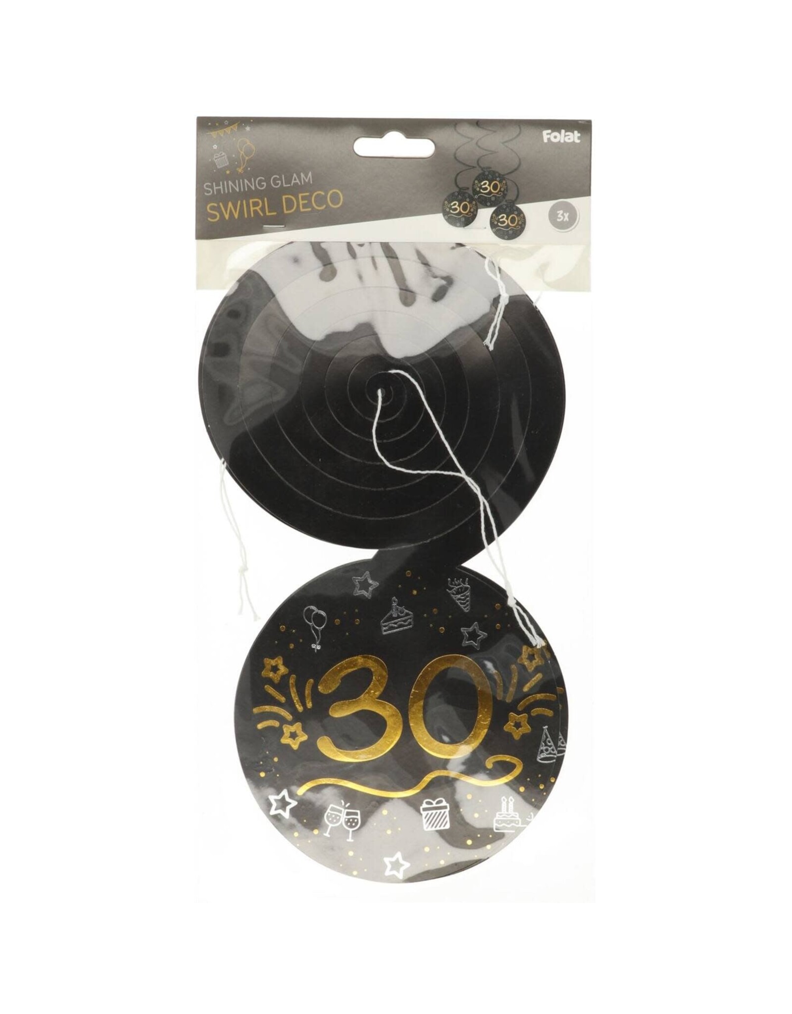 FOLAT Hangdecoratie | 30 | Shining Glam |  3 stuks