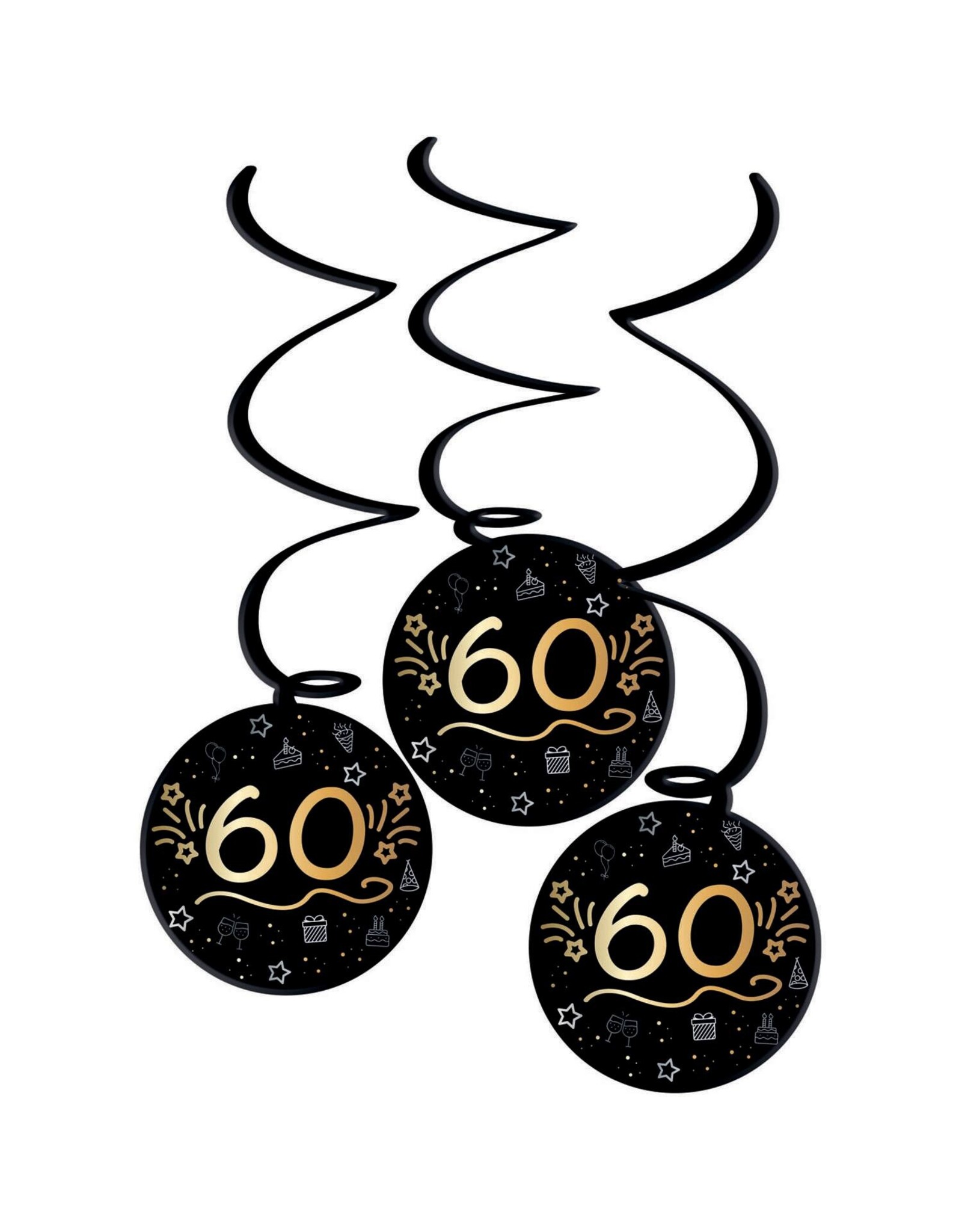 FOLAT Hangdecoratie | 60 | Shining Glam | 3 stuks