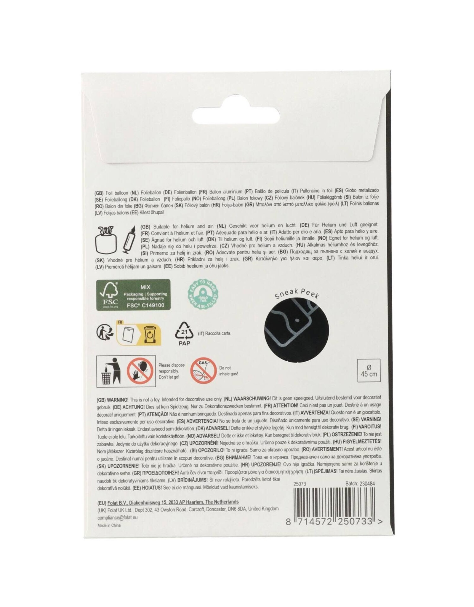 FOLAT Folieballon | 50 | Shining Glam | 45 cm