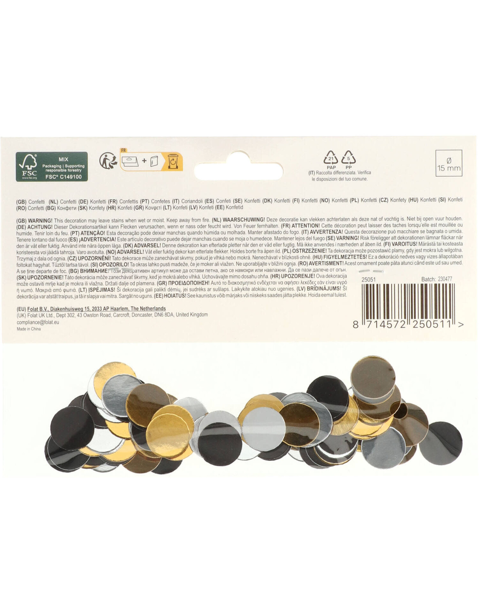FOLAT Confetti | Shining Glam | 100 stuks