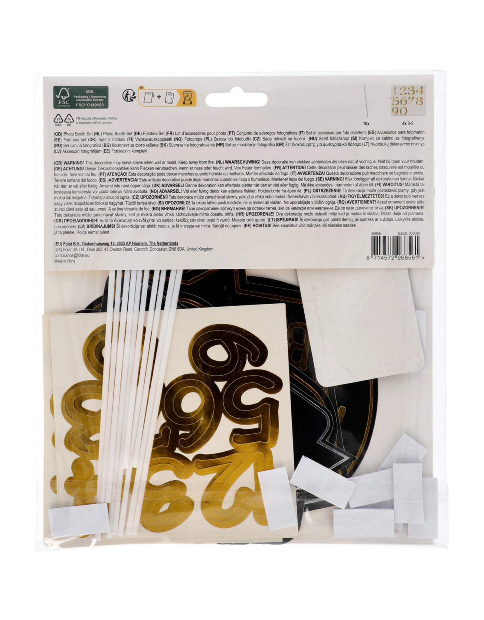 FOLAT Photobooth Set - Shining Glam - 10 stuks