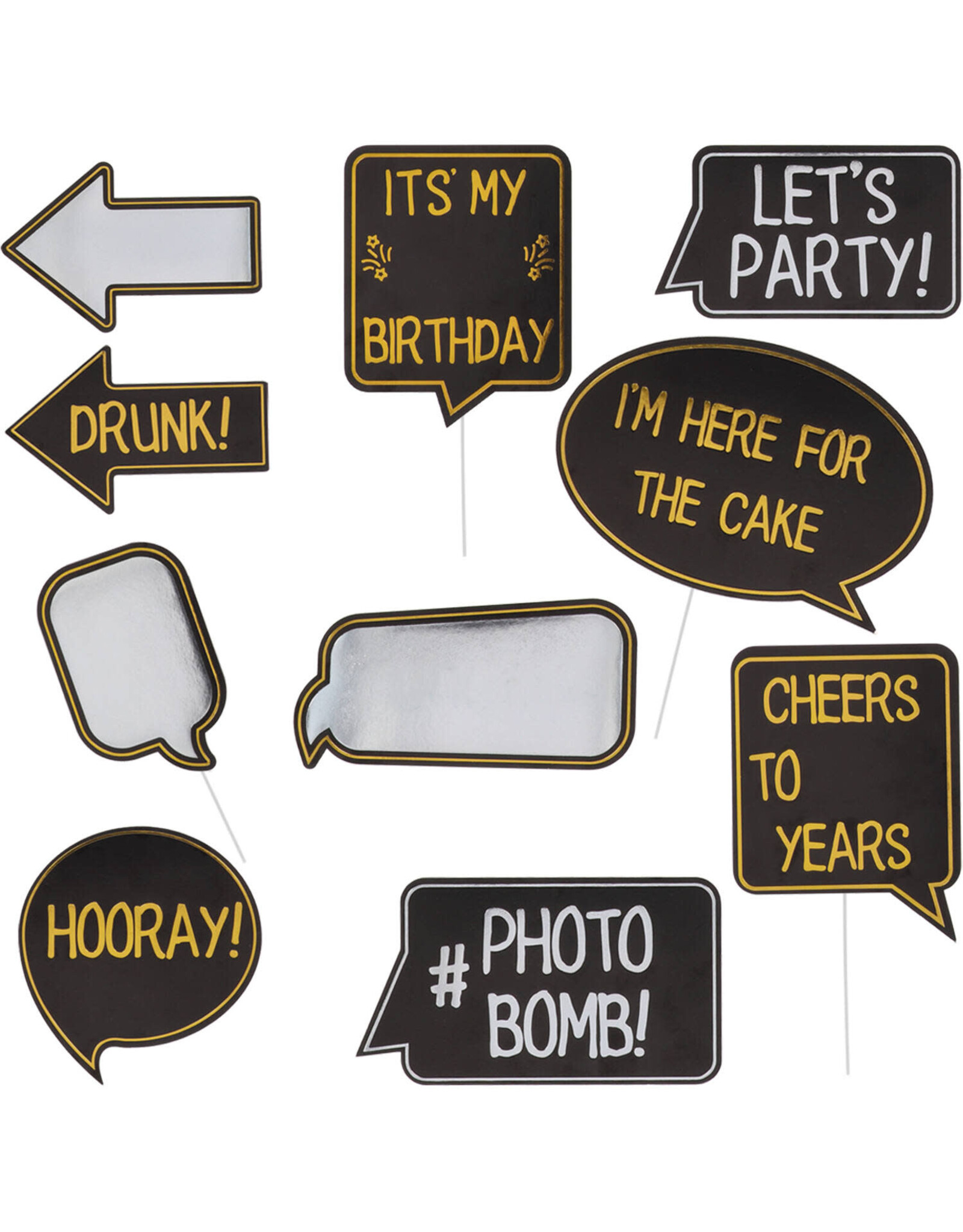 FOLAT Photobooth Set - Shining Glam - 10 stuks