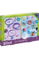 TOTUM Disney Stitch Totum 2 in 1 knutselset armbandjes maken en gips gieten en schilderen - cadeautip knutselen creatief speelgoed meisjes en jongens Lilo & Stitch