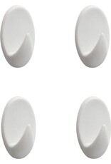 Tiger Baseline plakhaak Ovaal M wit kunststof set a 4 stuks 15x53x35mm