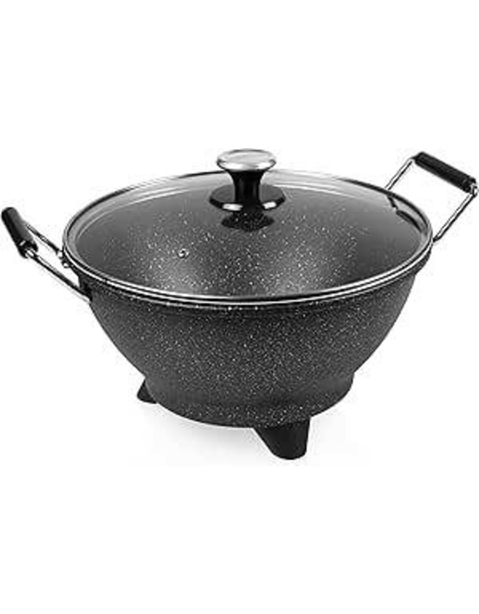Princess Elektrische Wok 162389 - 1400W - Regelbare thermostaat -Groot 7 liter - 250C - Hapjespan - Glazen deksel - Antikleeflaag