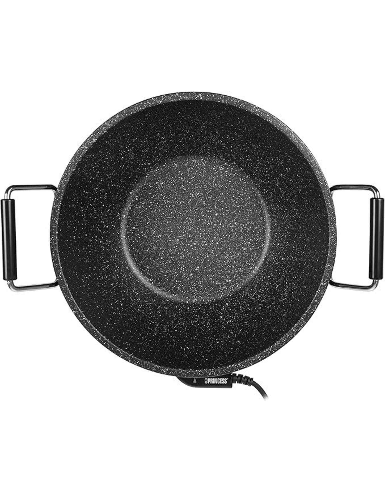 Princess Elektrische Wok 162389 - 1400W - Regelbare thermostaat -Groot 7 liter - 250C - Hapjespan - Glazen deksel - Antikleeflaag