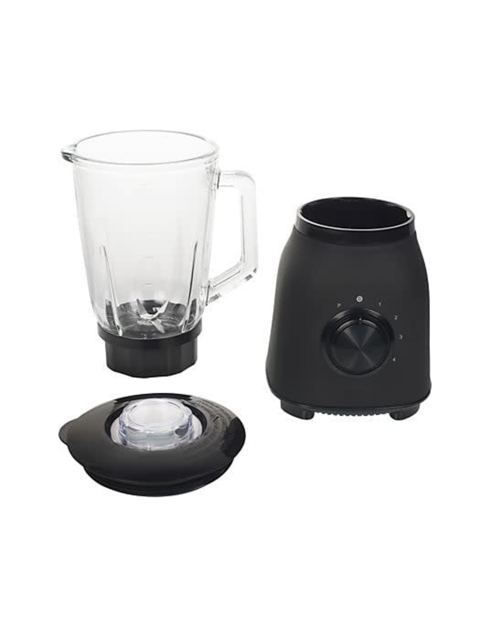 PRINCESS Princess 212092 Black Steel Blender 1000 - 4 Snelheden – Krachtig 1000W - 1.5 L - Glaskan