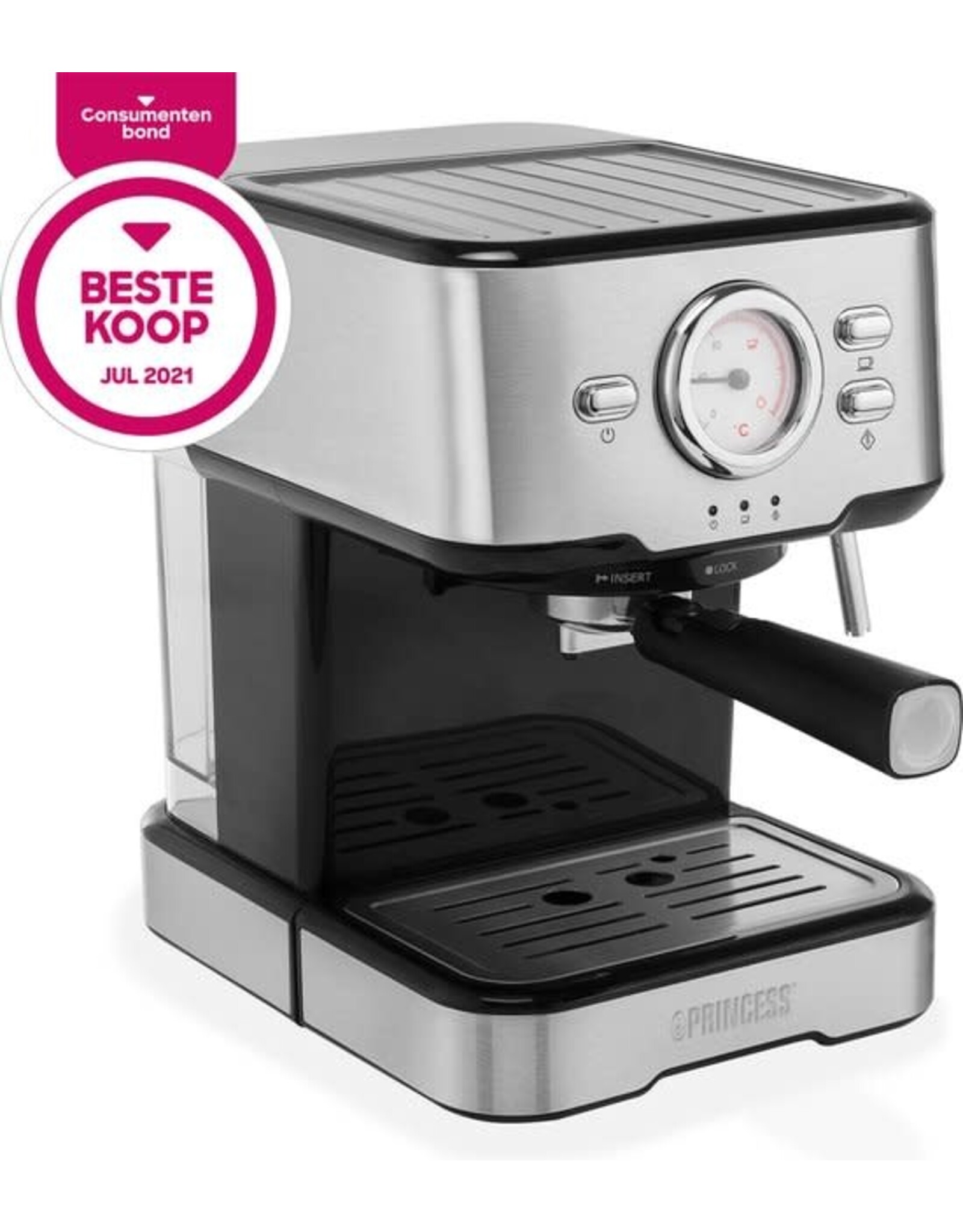 PRINCESS Princess 249415 Koffiezetapparaat - Koffiemachine - Espresso - ESE-adapter