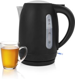 PRINCESS Princess Waterkoker 236032 – 1.7 Liter – 360° draaibaar - 2200W– Black Steel Collectie