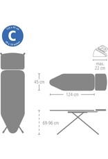 BRABANTIA Brabantia Strijkplank C - voor Stoomgenerator - 124x45 cm - Cotton Flower