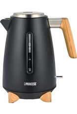 PRINCESS Princess Waterkoker Pure 236061 - 1.7 liter - 3000W - 360° draaibaar - Zwart - RVS