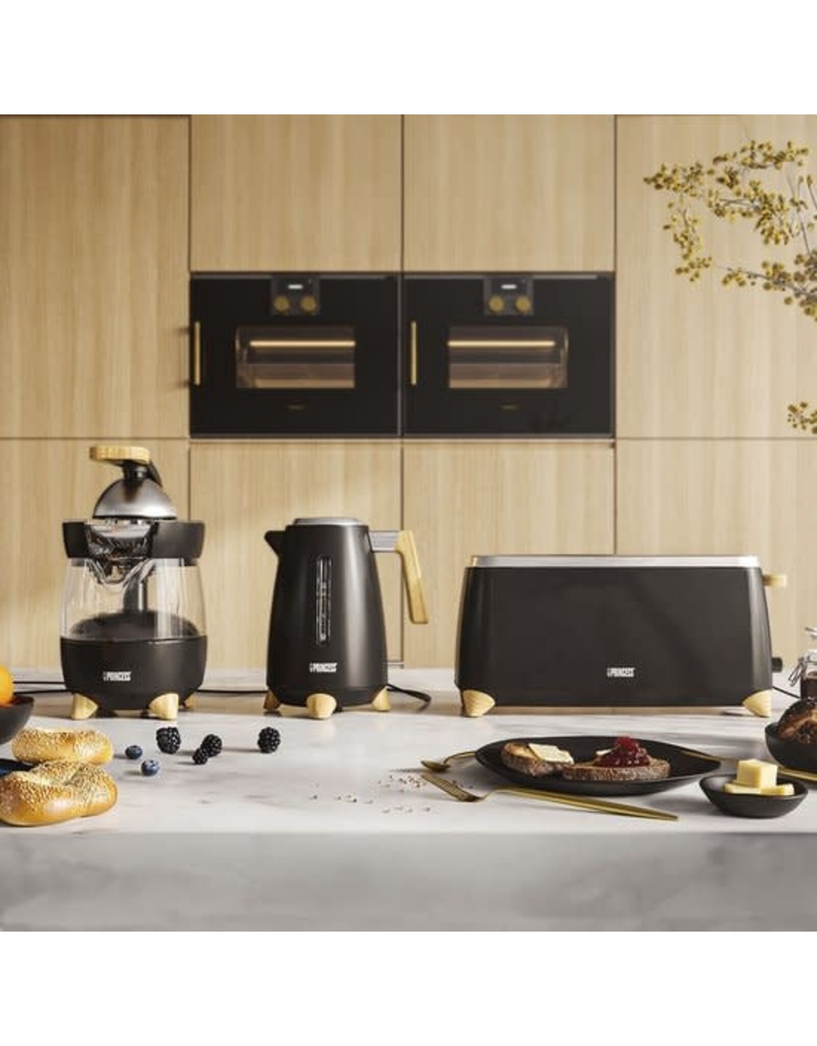 PRINCESS Princess Waterkoker Pure 236061 - 1.7 liter - 3000W - 360° draaibaar - Zwart - RVS