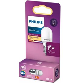 PHILIPS 1x Philips LED Lamp Koelkast/Vriezer mat (1,7W (15W), E14, warm wit)