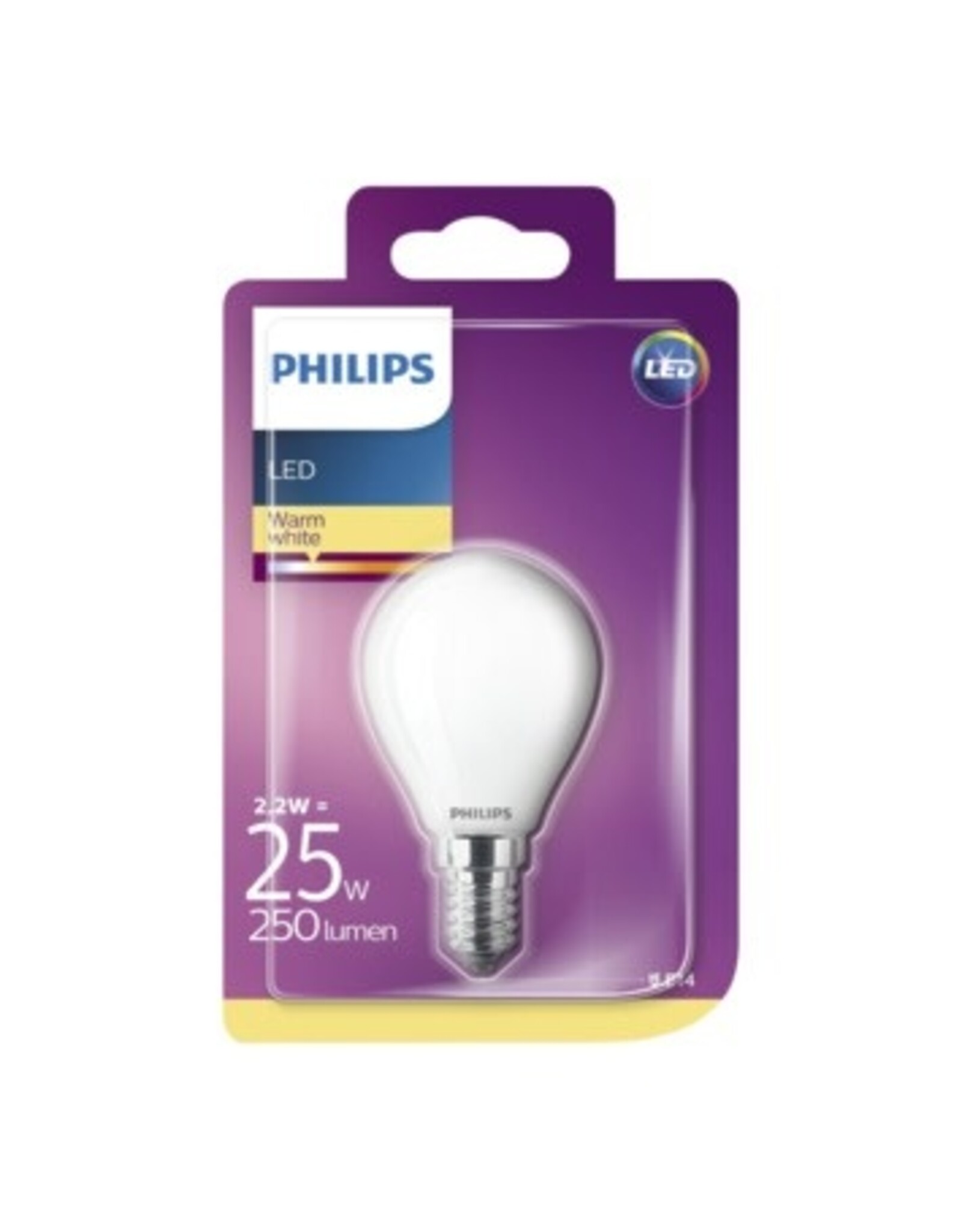 PHILIPS Philips LED classic 25W E14 kogel frosted warmwit