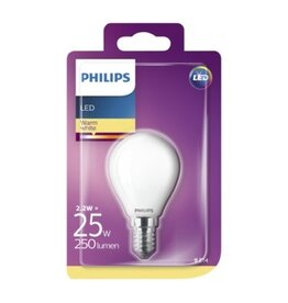 PHILIPS Philips LED classic 25W E14 kogel frosted warmwit