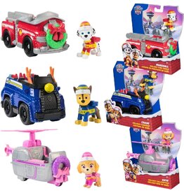 SPIN MASTER PAW PATROL BASIC VEHICLE WITH CHRISTMAS DECO ASS.