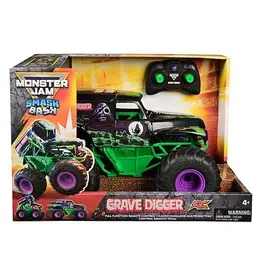 SPIN MASTER MONSTER JAM 1:15 RC SMASH AND BASH GRAVE DIGGER