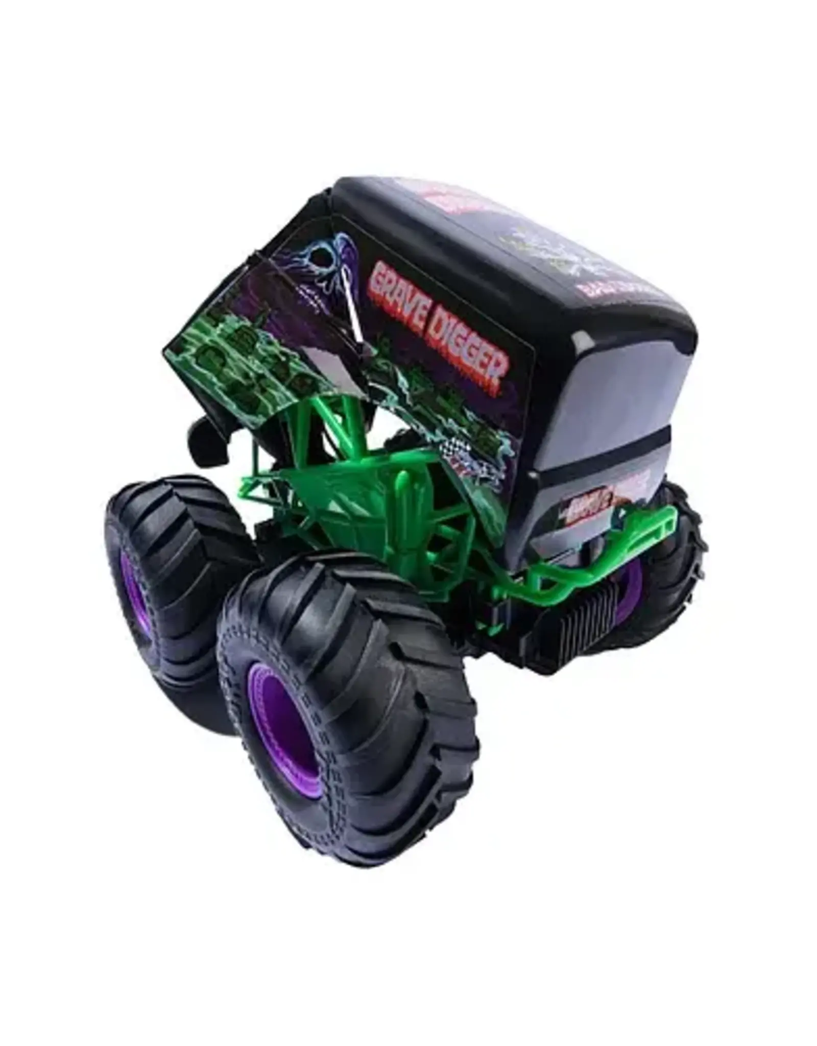 SPIN MASTER MONSTER JAM 1:15 RC SMASH AND BASH GRAVE DIGGER