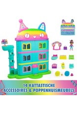Gabby's Dollhouse Gabby's Poppenhuis - Feest Poppenhuis - +60cm hoog - vanaf 3 jaar - met speelfiguren poppenhuismeubels en 6 geluidseffecten