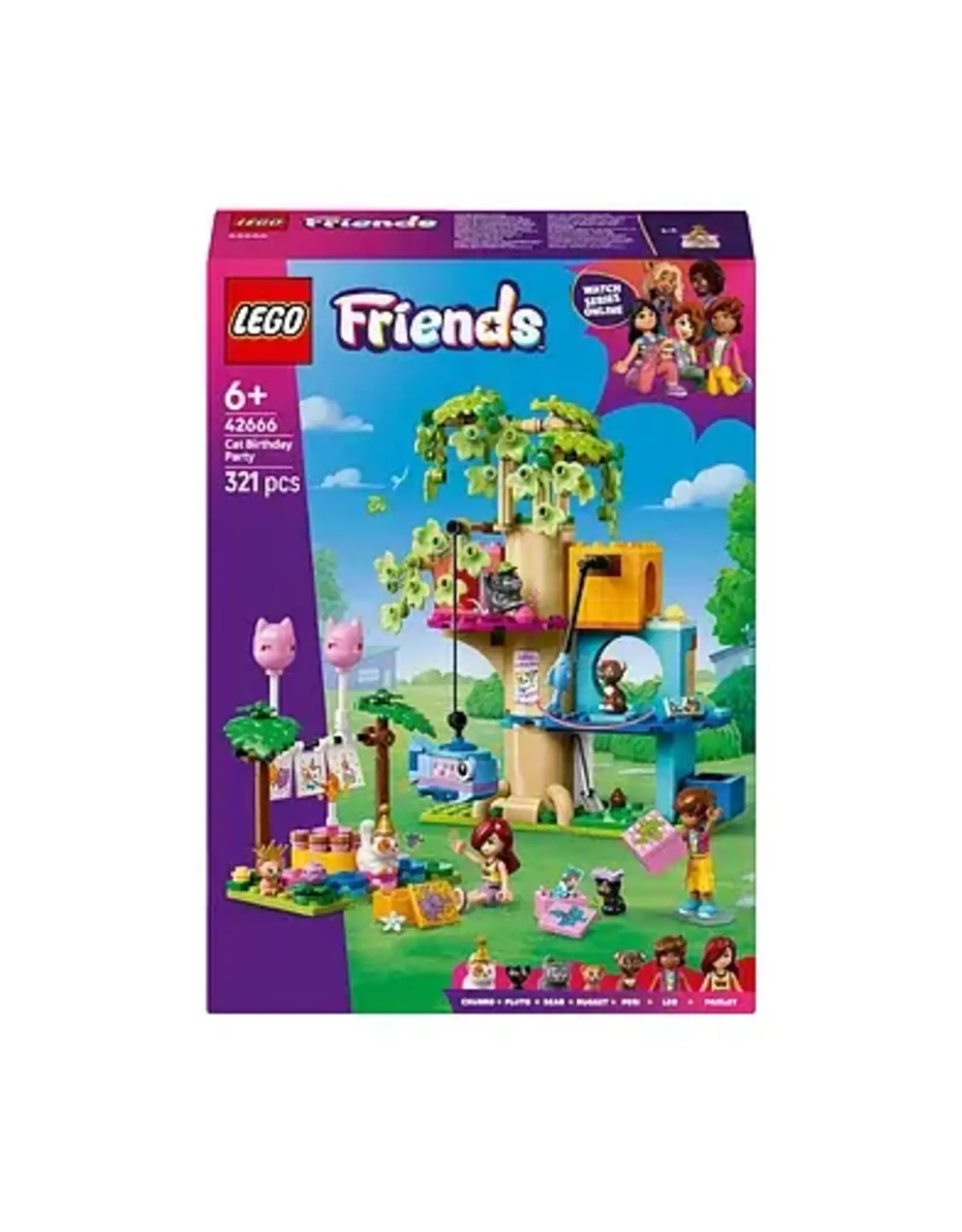 Lego Friends LEGO Friends 42666 Kattenverjaardagsfeestje en Boomhut