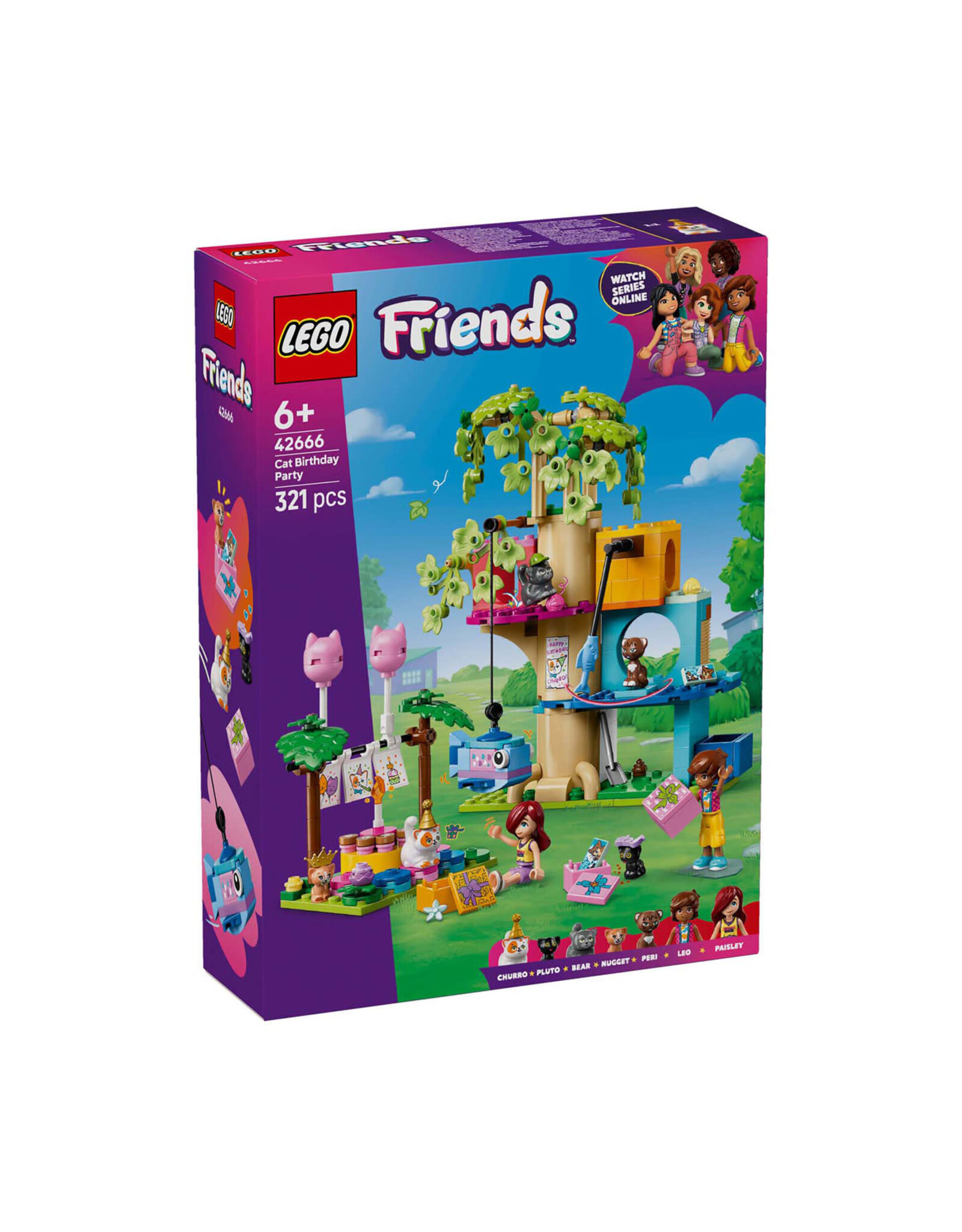 Lego Friends LEGO Friends 42666 Kattenverjaardagsfeestje en Boomhut