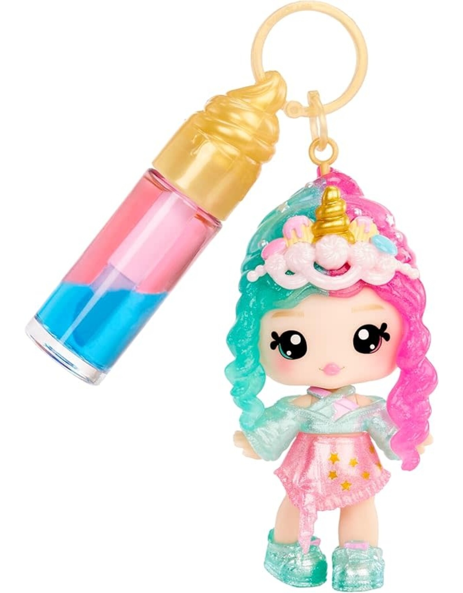 YUMMILAND Yummiland Lip Gloss Doll: Mystery Color Change - Phoebe Frappe Includes DIY Lip Gloss + Removable Keychain, Cosmetic Play, Collectible, Ages 4+