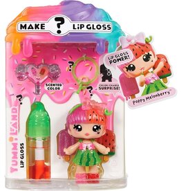 YUMMILAND Yummiland Lip Gloss Doll: Mystery Color Change - Poppy Melonberry Includes DIY Lip Gloss + Removable Keychain, Cosmetic Play, Collectible, Ages 4+
