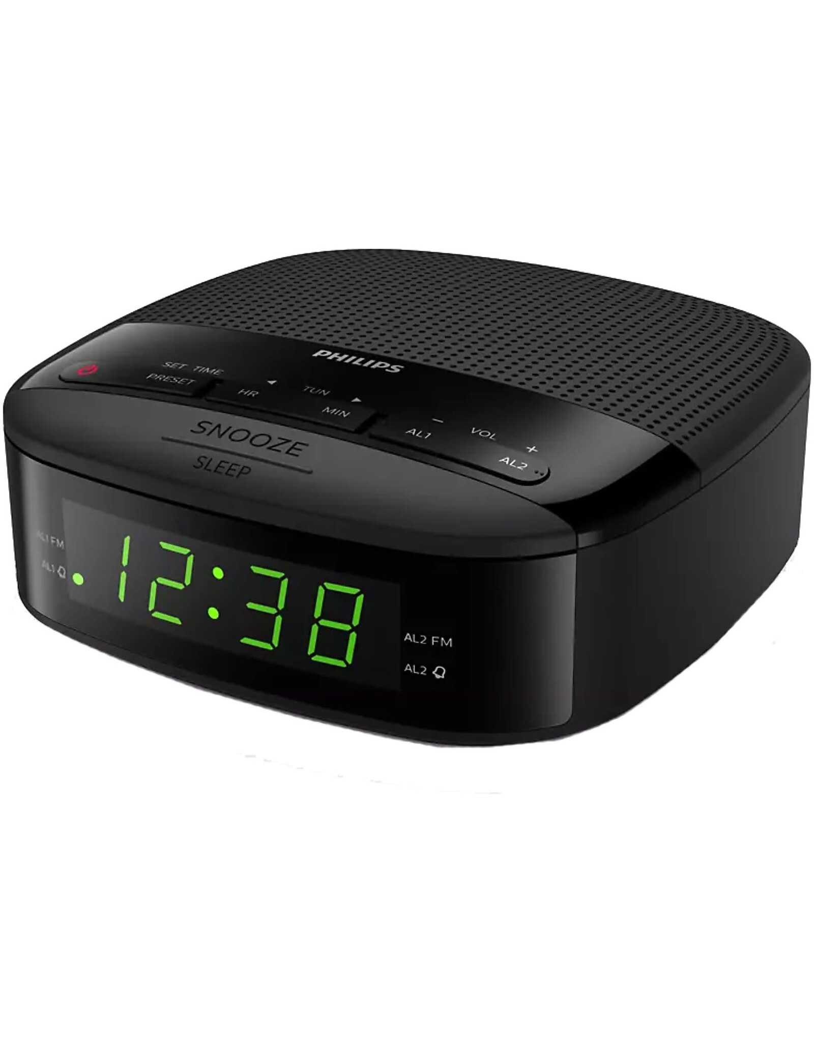 PHILIPS PHILIPS TAR3205 - Klokradio Digitaal - FM Radio (Dubbel Alarm - Sleeptimer - Compact Design - Digitale FM Radio - Batterij als Back-up - Zwart