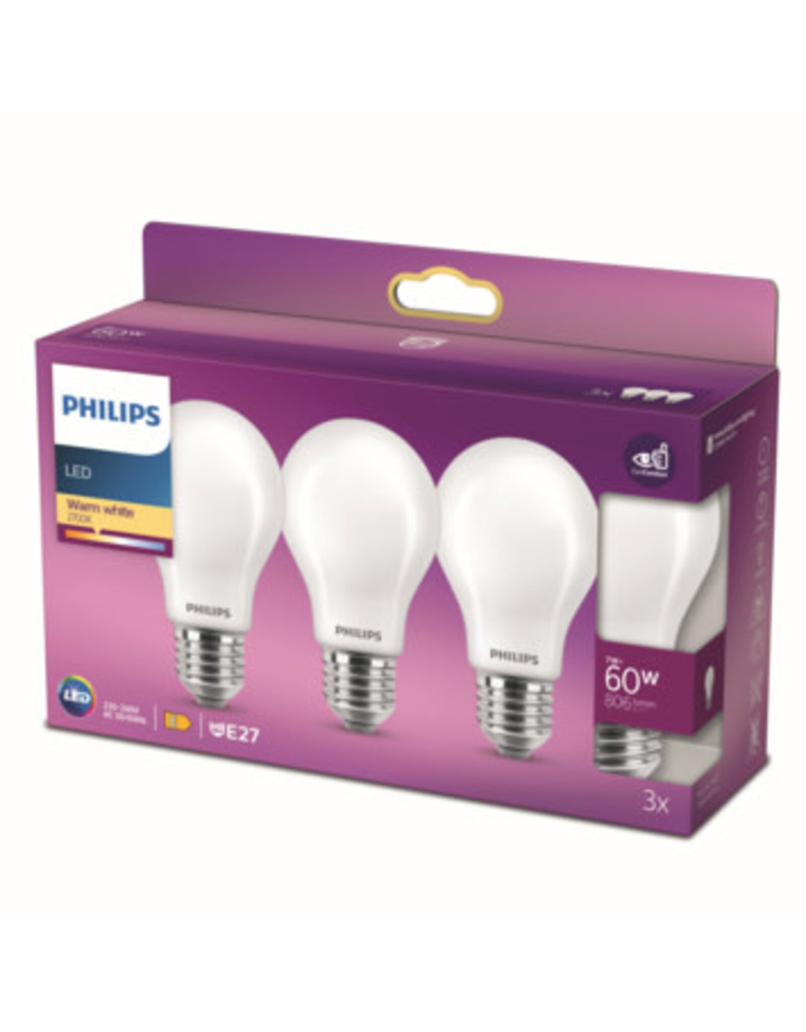 PHILIPS PHILIPS P266759 LED CLASSIC LAMP 60 WATT E27 WARM WIT