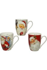 Decoris Beker mok  340ml Kerstman Sant Claus geschenk porselein per stuk