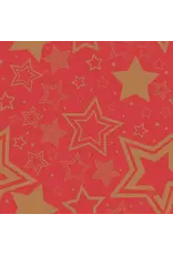 Duni Duni servet Holiday Star rood / goud 33 x 33 cm 20 stuks