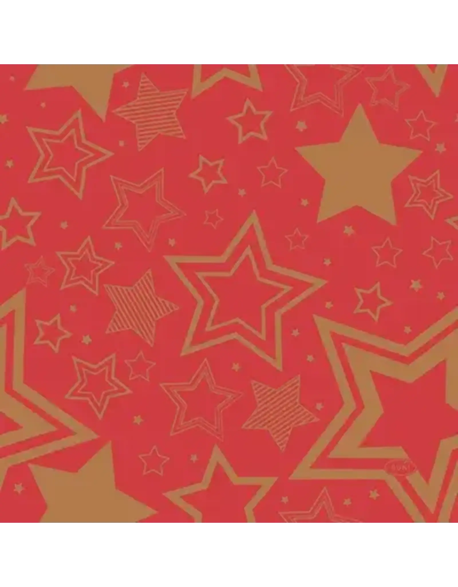 Duni Duni servet Holiday Star rood / goud 33 x 33 cm 20 stuks