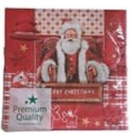 Decoris Servetten Santa on the move 33cm