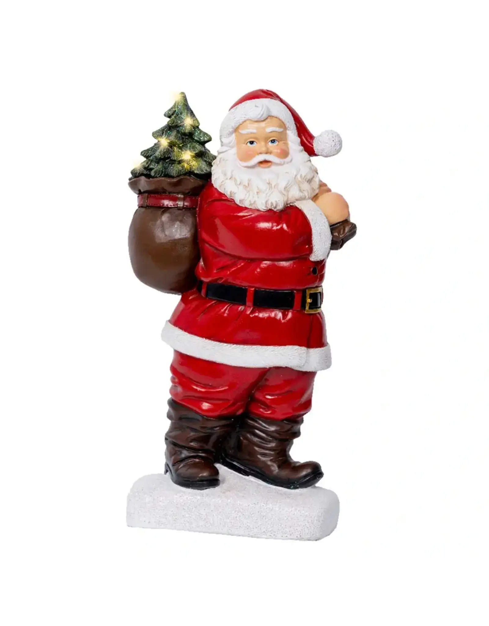 Decoris Micro LED Kerstman Beeldje - 30 cm