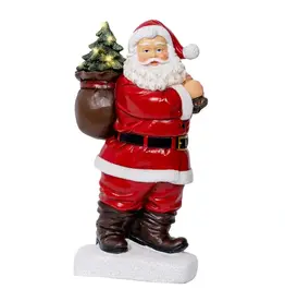 Decoris Micro LED Kerstman Beeldje - 30 cm