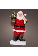 Decoris Micro LED Kerstman Beeldje - 30 cm