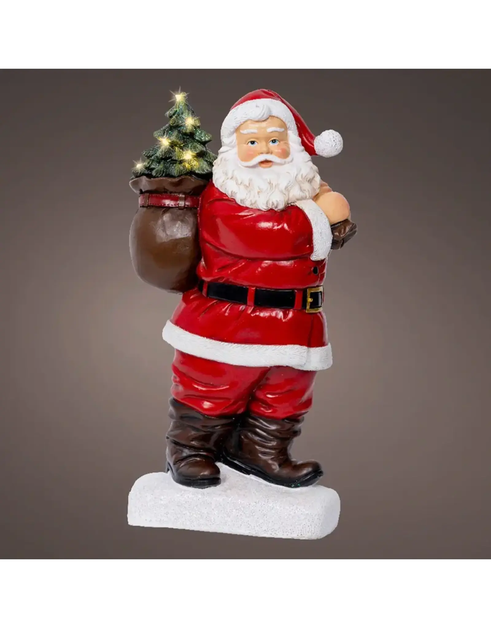 Decoris Micro LED Kerstman Beeldje - 30 cm