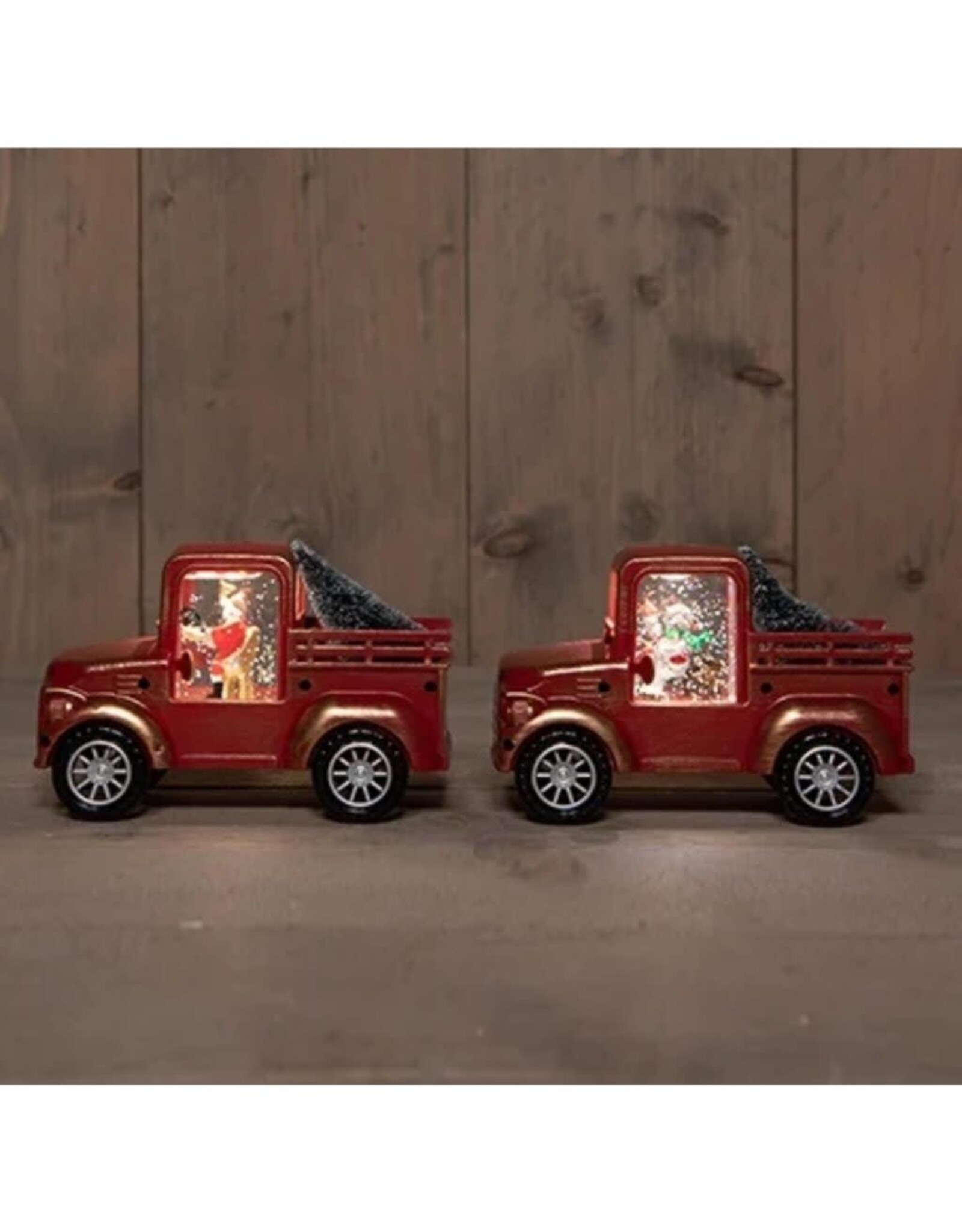 Decoris Auto met glitterwater 13x16cm