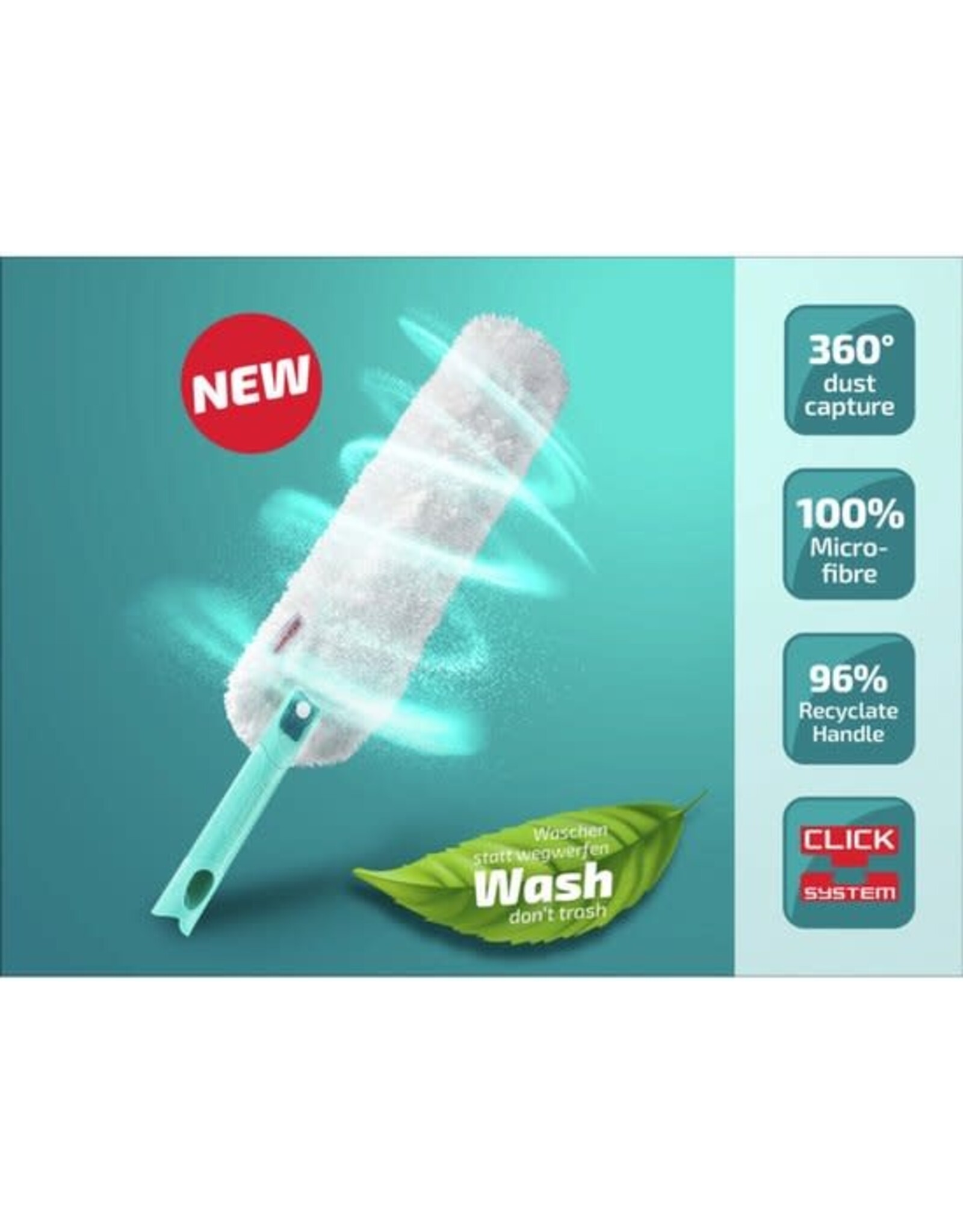 LEIFHEIT Leifheit Superduster plumeau XL - wasbaar - 56 cm - flexibel - click system