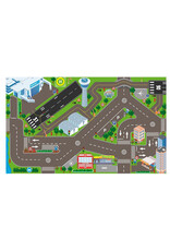 GLOBE Kids Globe Speelkleedmet LED verlichting: vliegveld 72x120 cm